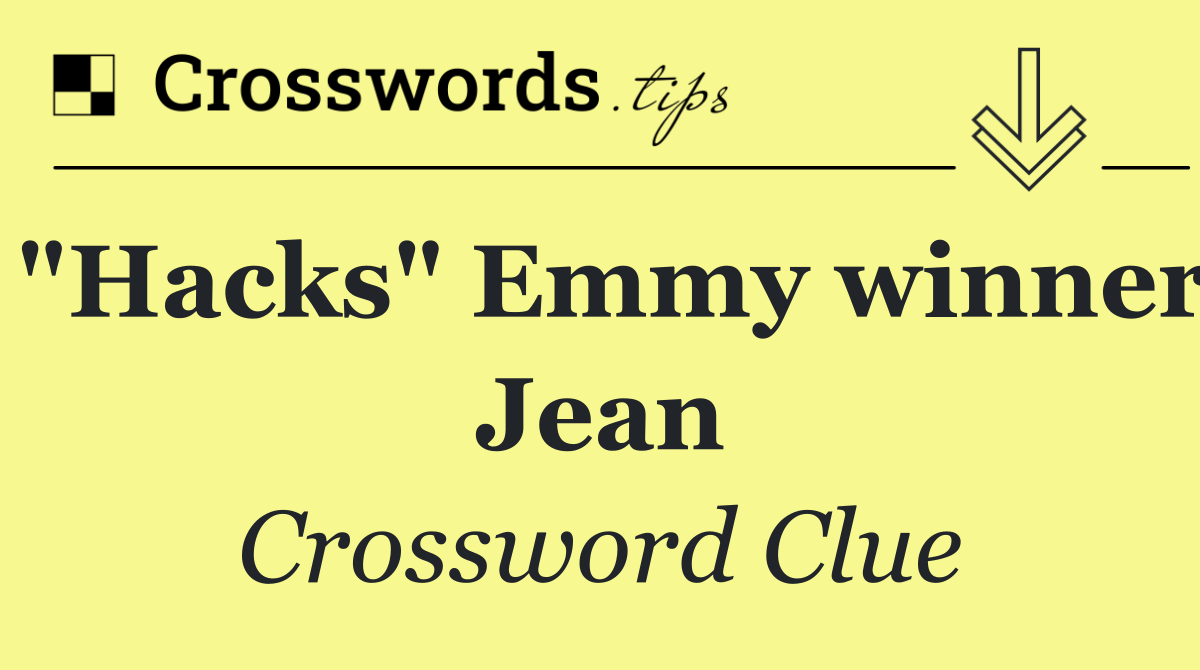 "Hacks" Emmy winner Jean