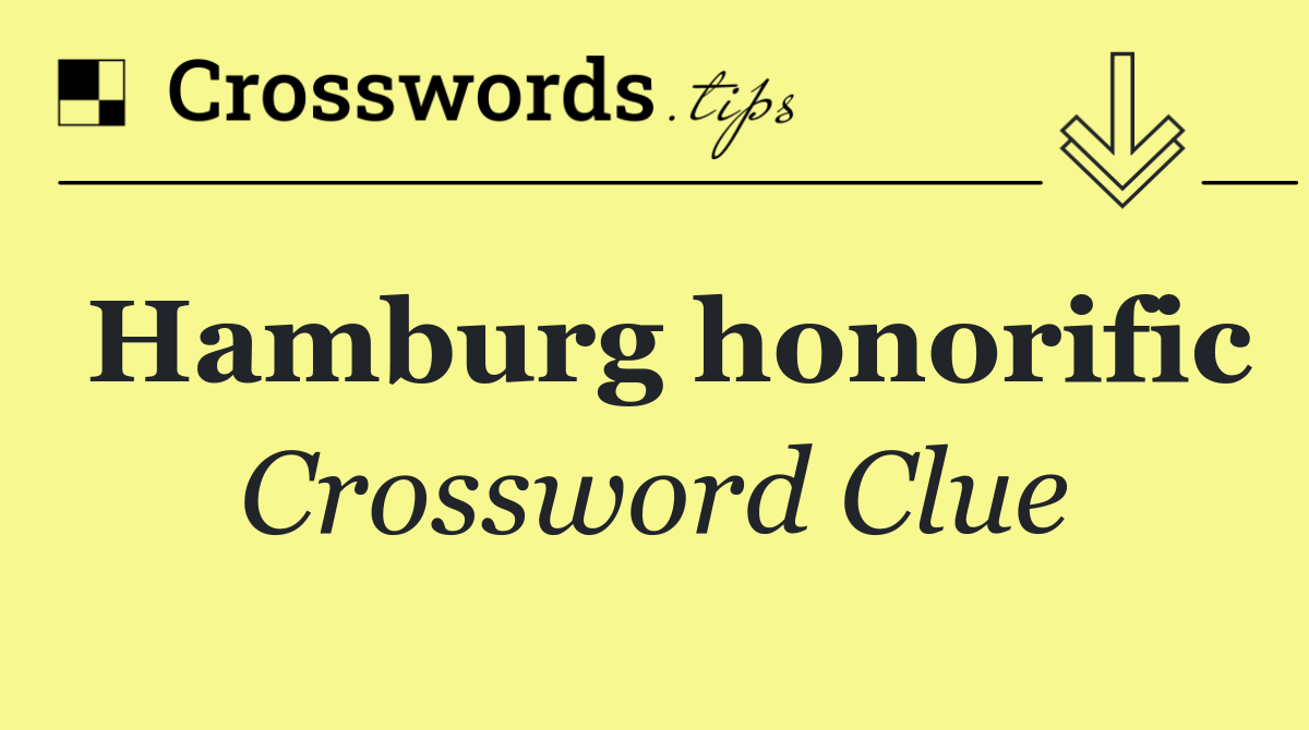 Hamburg honorific