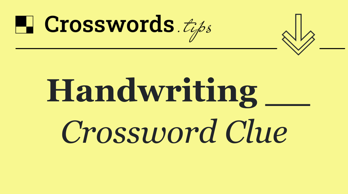 Handwriting __