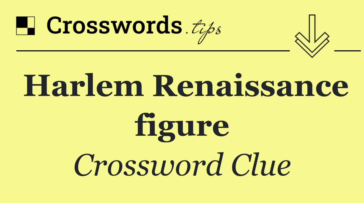 Harlem Renaissance figure