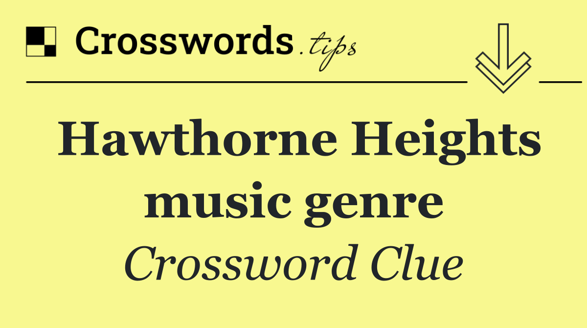 Hawthorne Heights music genre