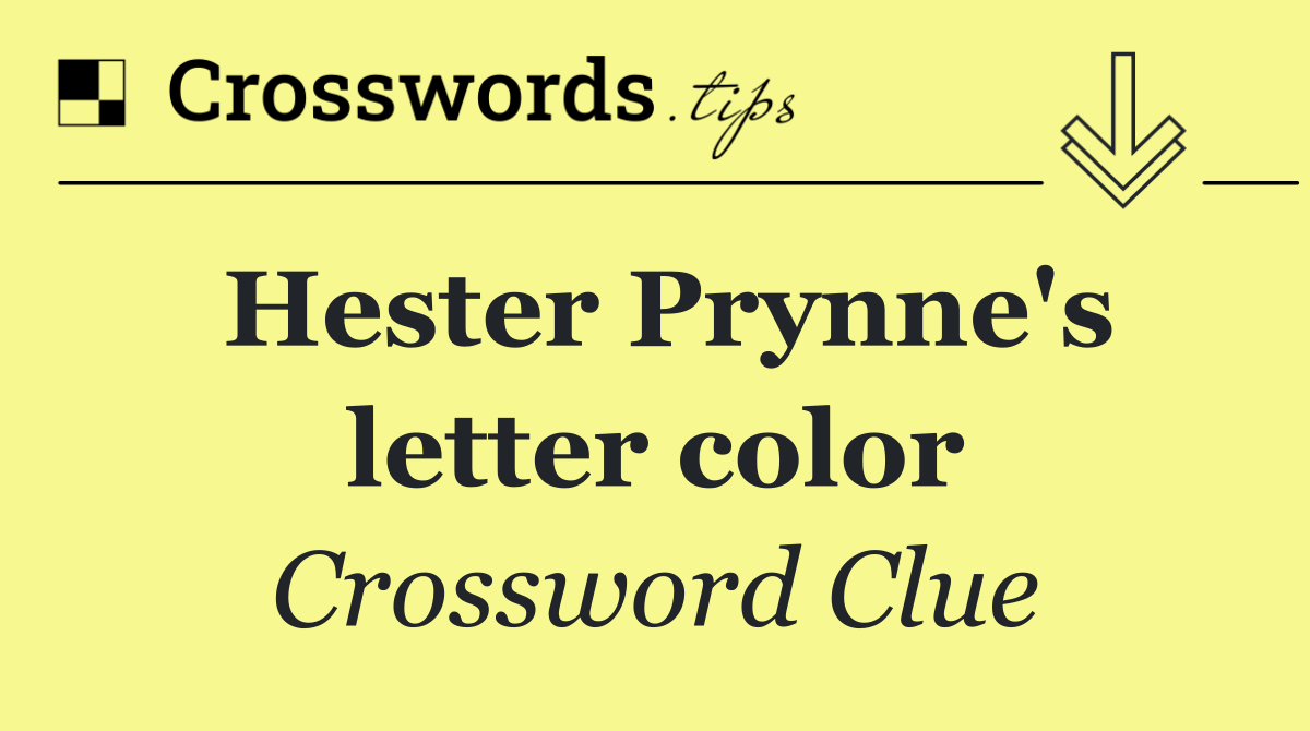 Hester Prynne's letter color