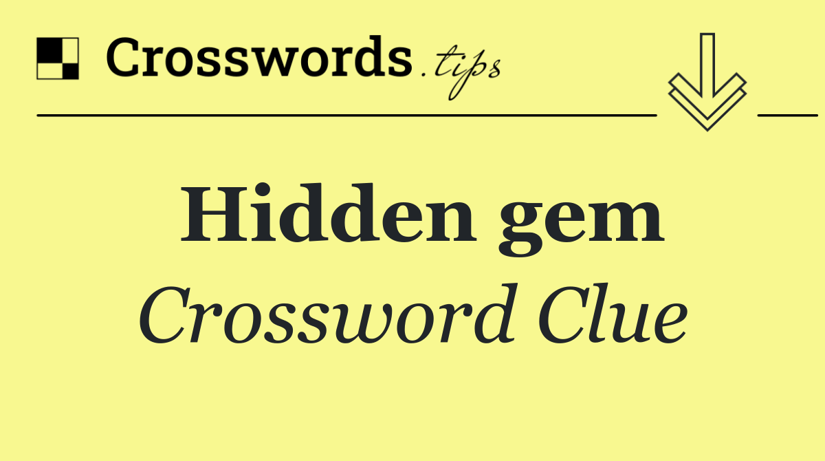 Hidden gem