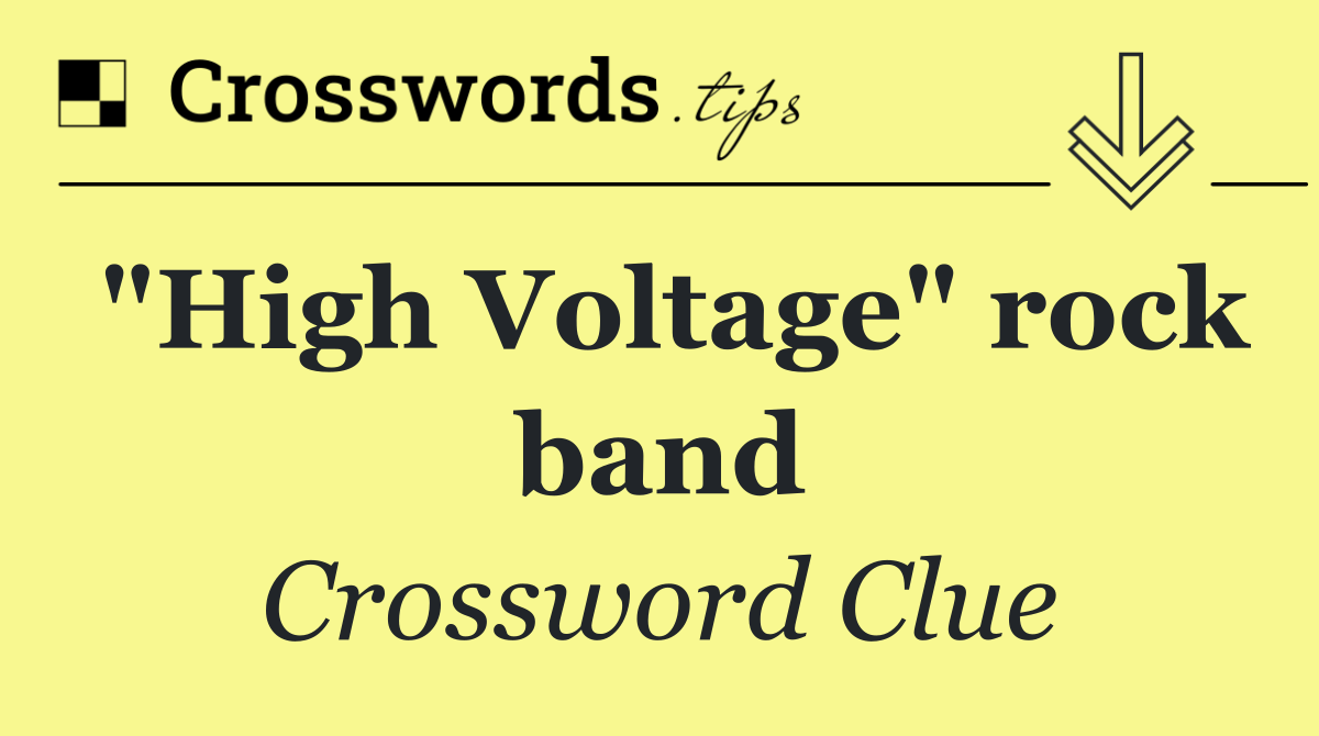 "High Voltage" rock band