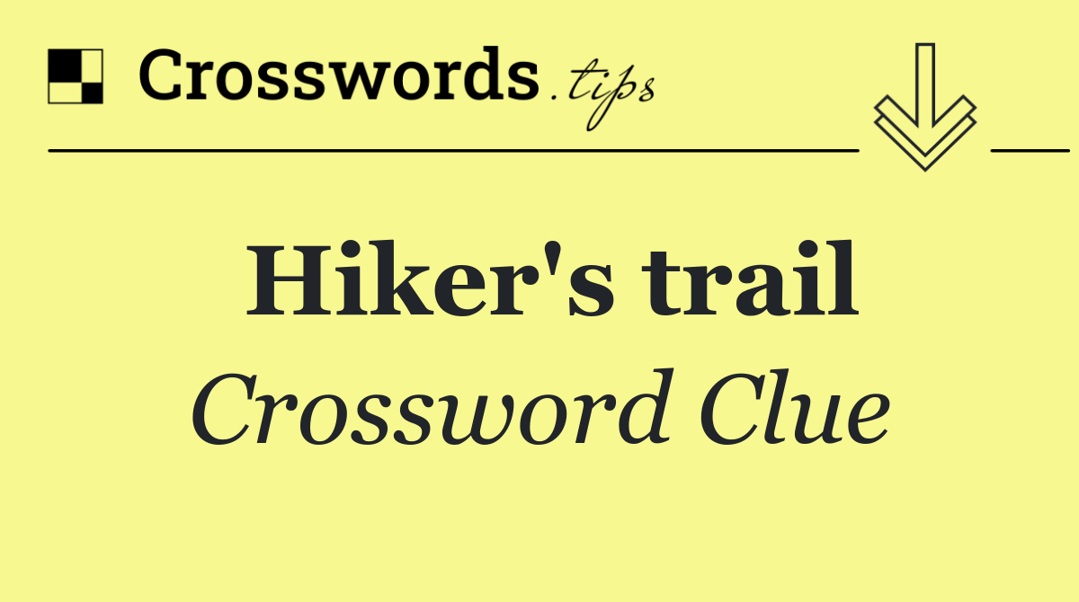 Hiker's trail