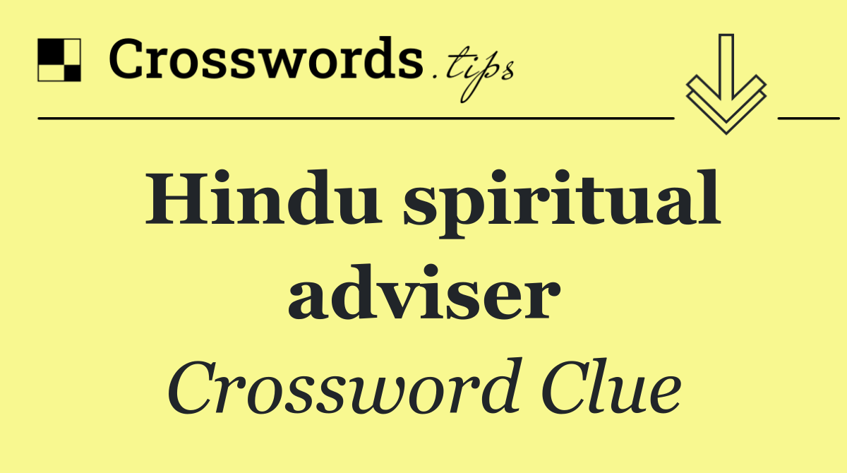 Hindu spiritual adviser