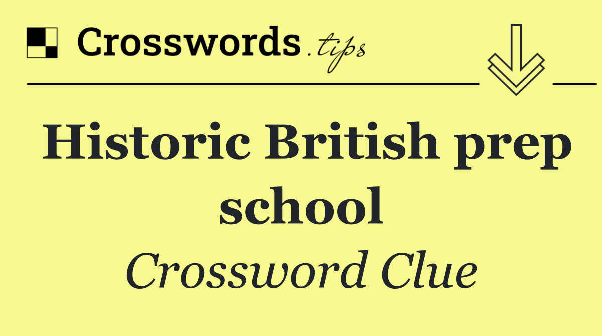 Historic British prep school