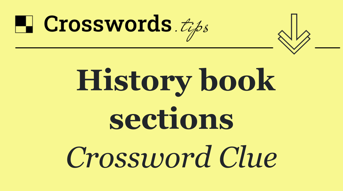 History book sections