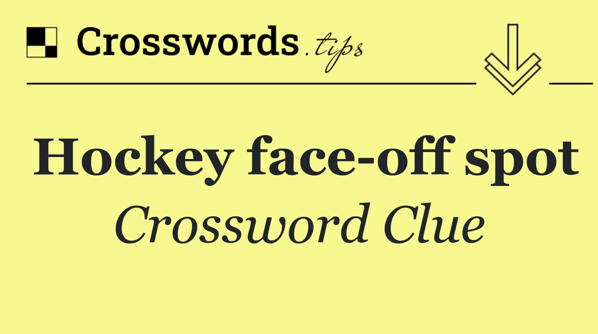 Hockey face off spot