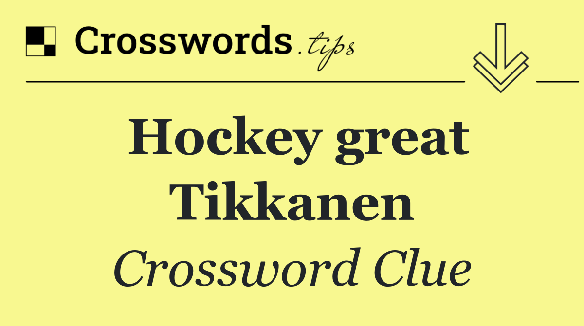 Hockey great Tikkanen