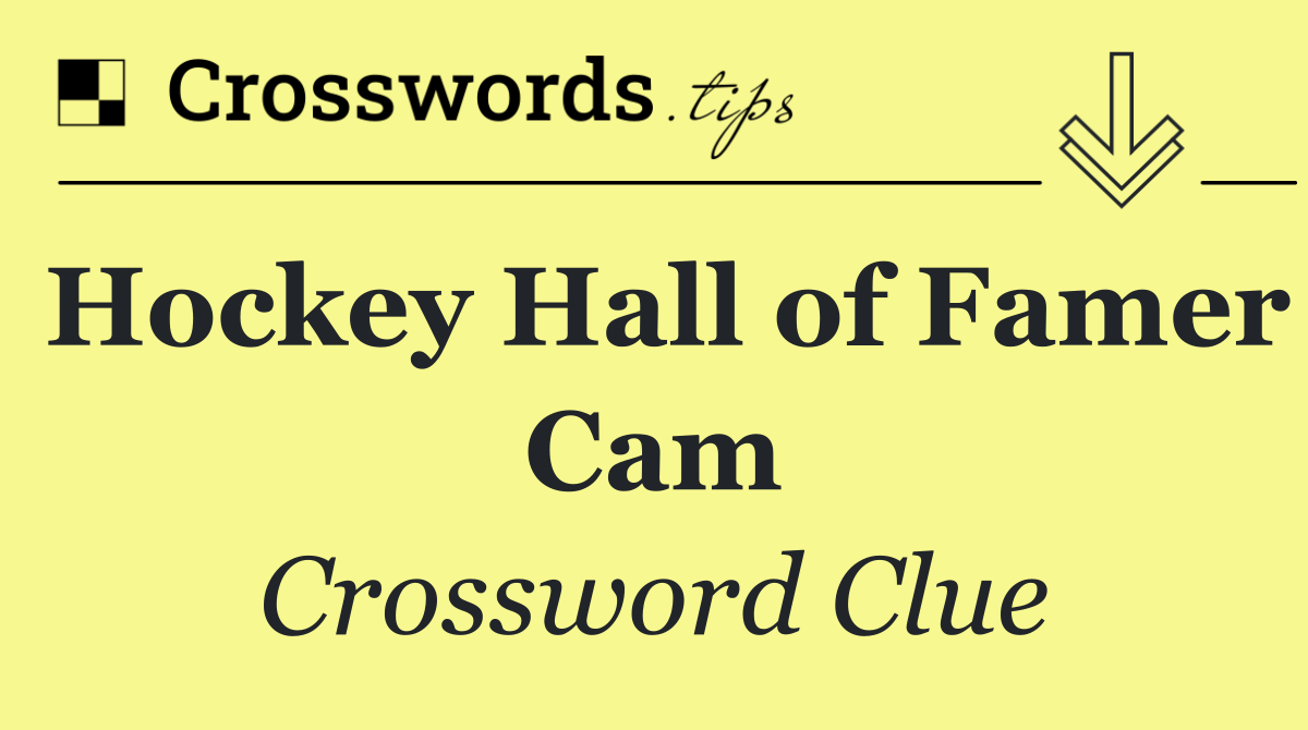Hockey Hall of Famer Cam