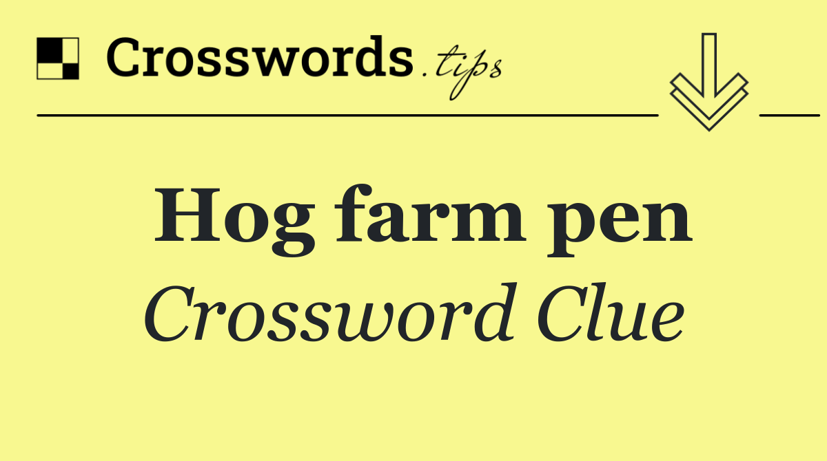 Hog farm pen