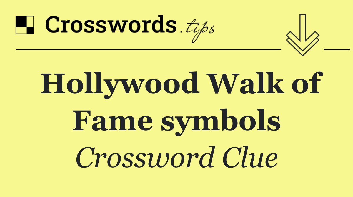 Hollywood Walk of Fame symbols