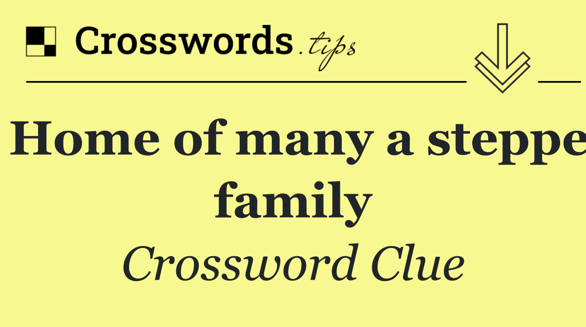 Home of many a steppe family