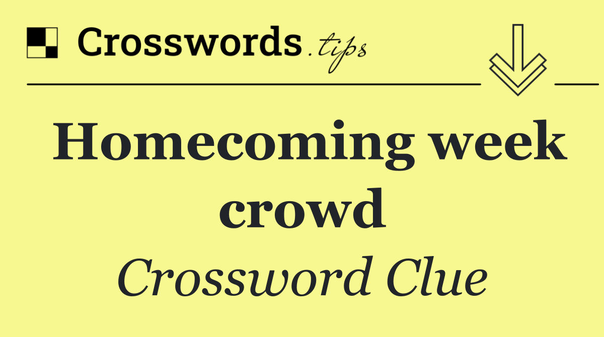Homecoming week crowd