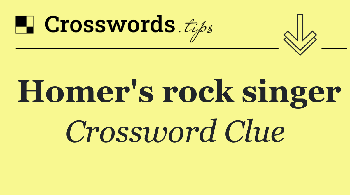 Homer's rock singer