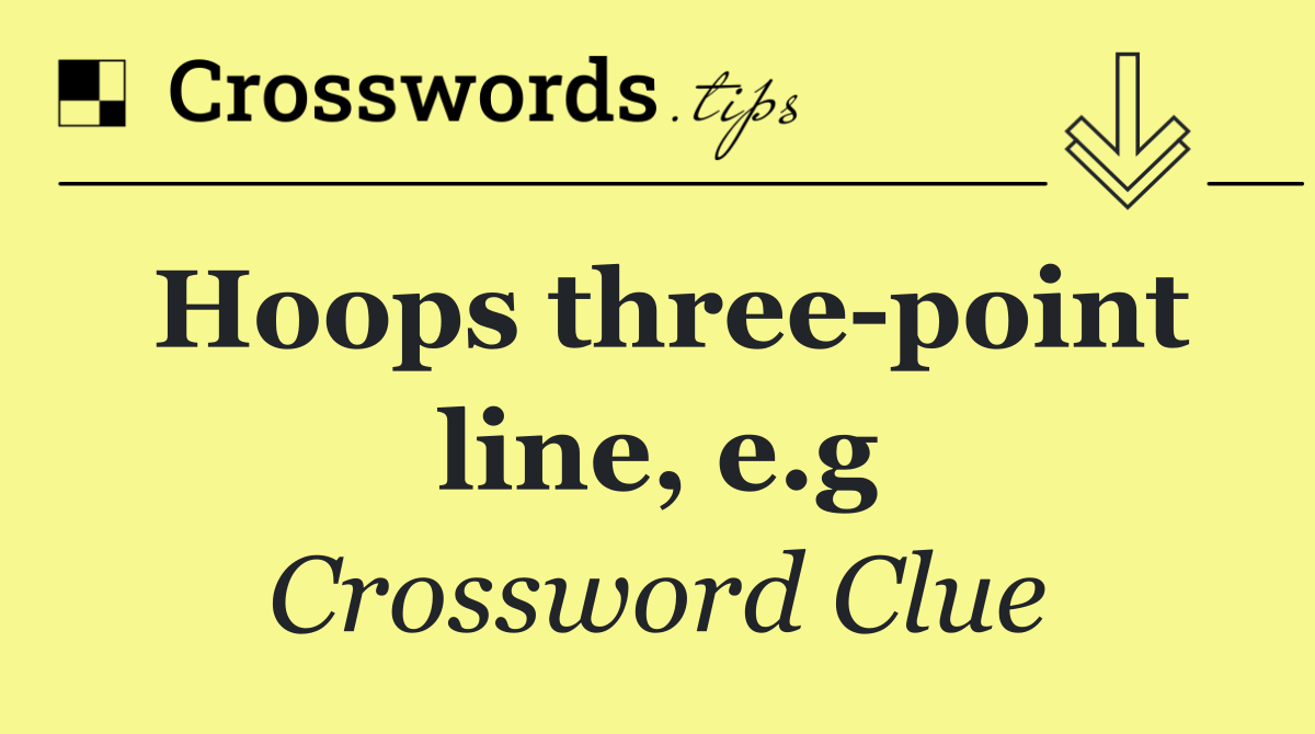 Hoops three point line, e.g