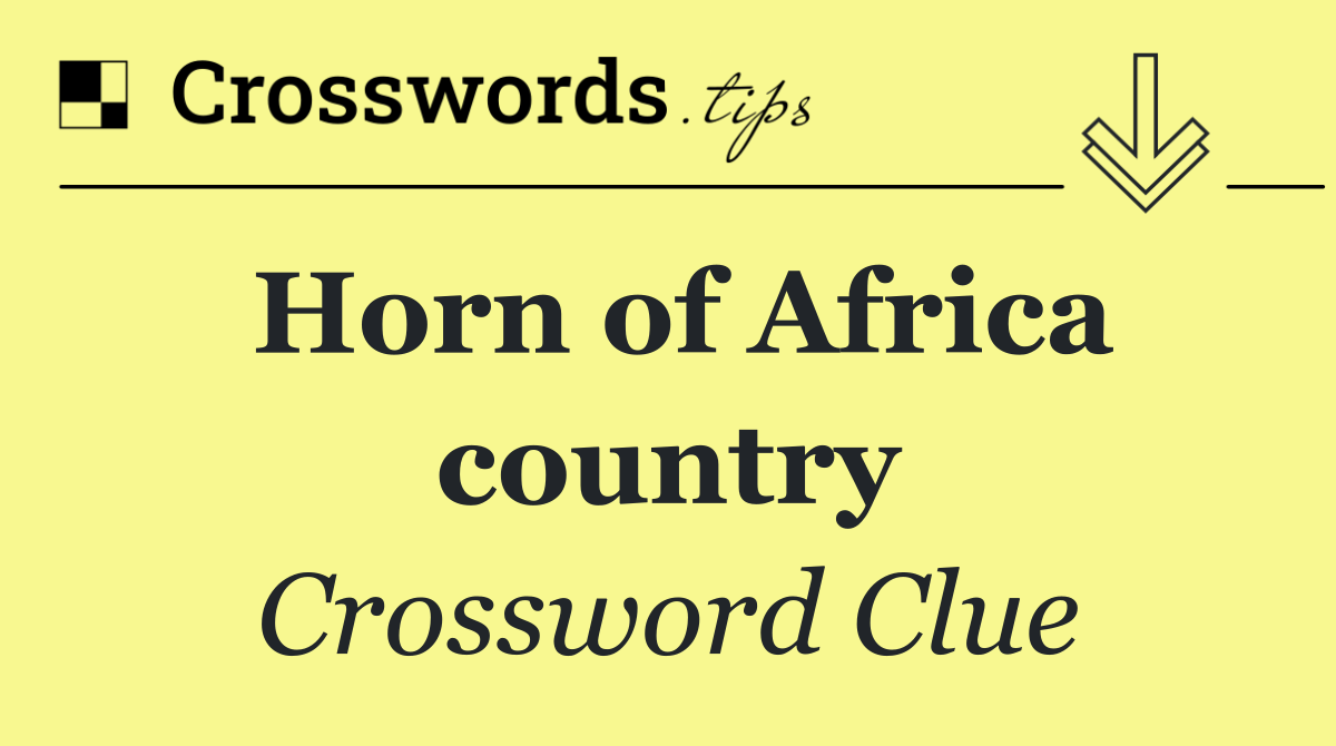 Horn of Africa country