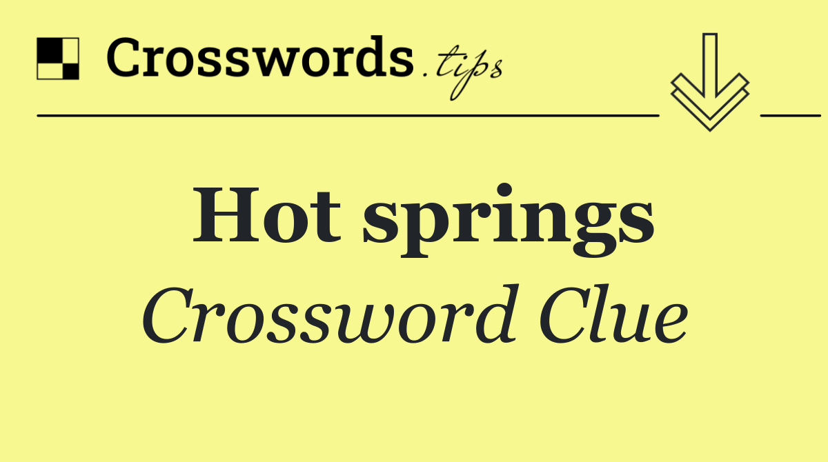 Hot springs