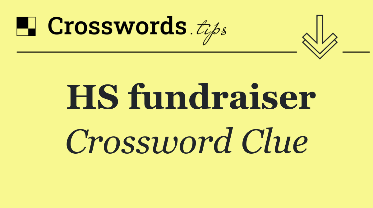 HS fundraiser