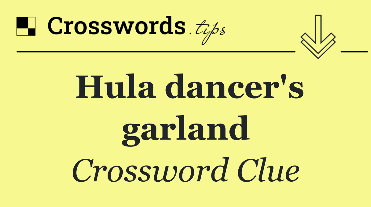 Hula dancer's garland