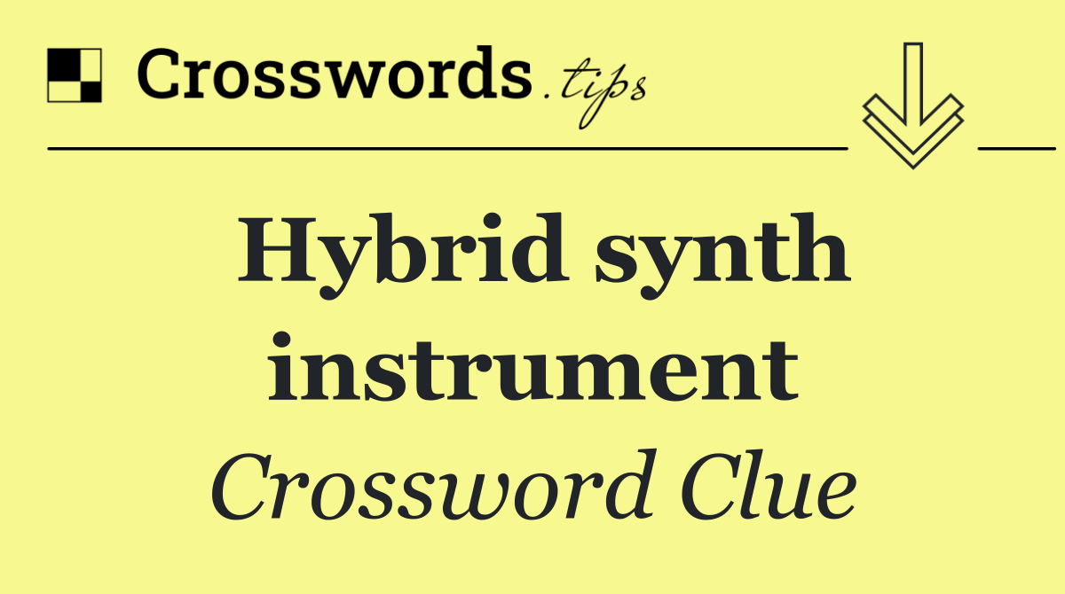 Hybrid synth instrument