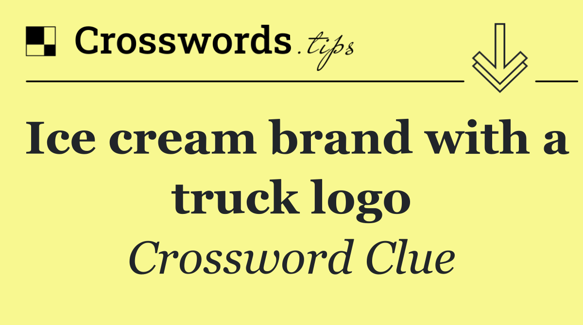 Ice cream brand with a truck logo