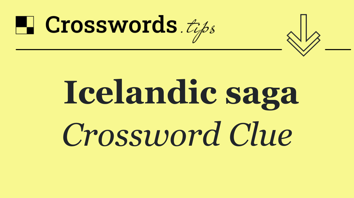 Icelandic saga