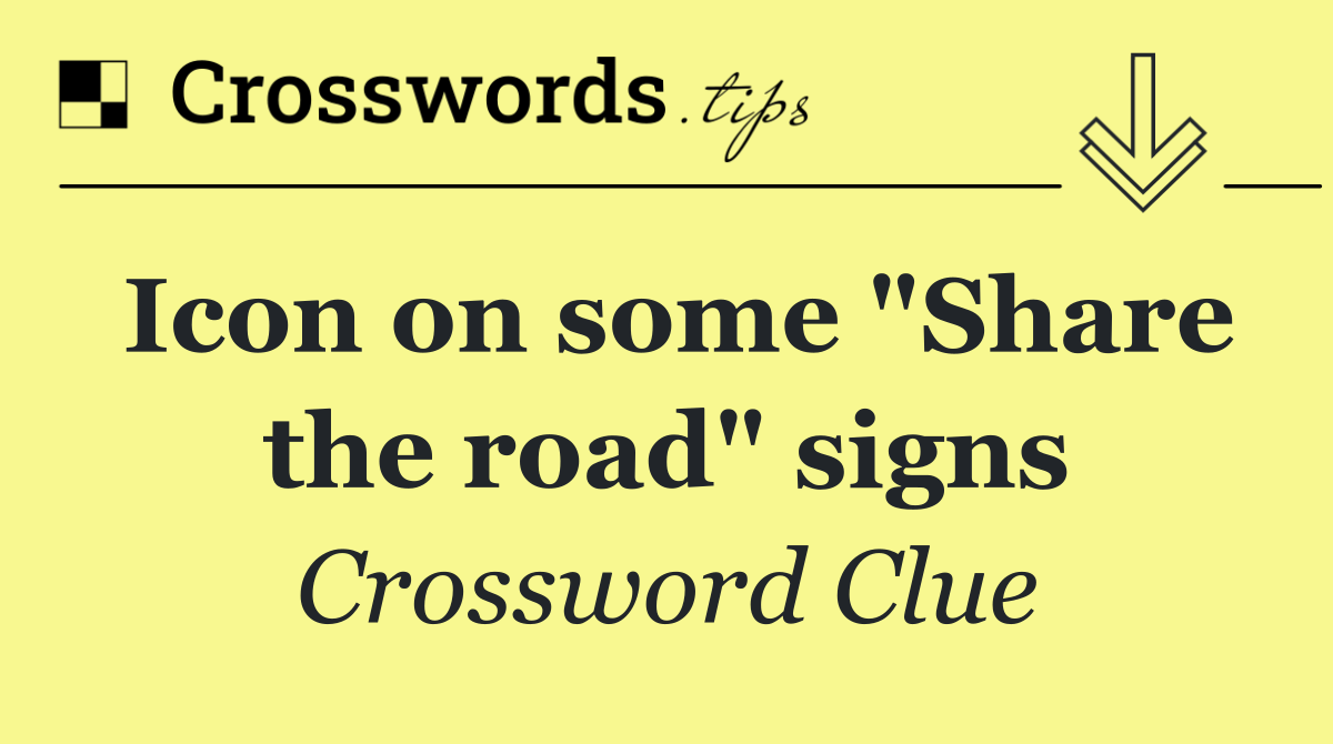 Icon on some "Share the road" signs