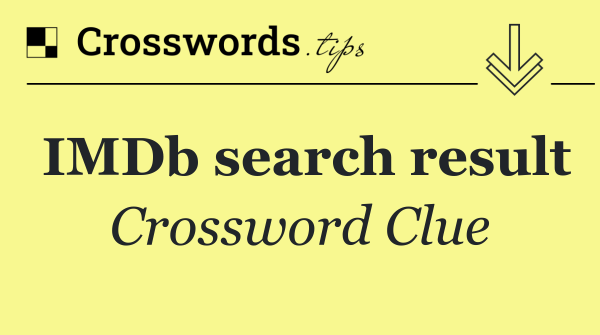 IMDb search result
