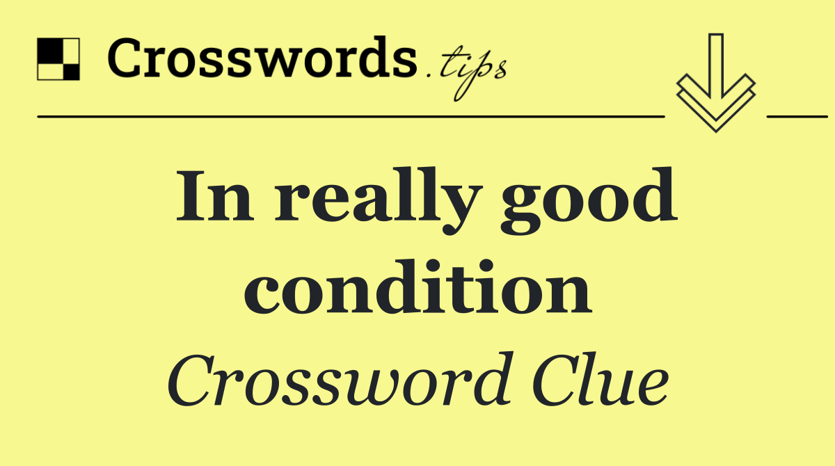 In really good condition