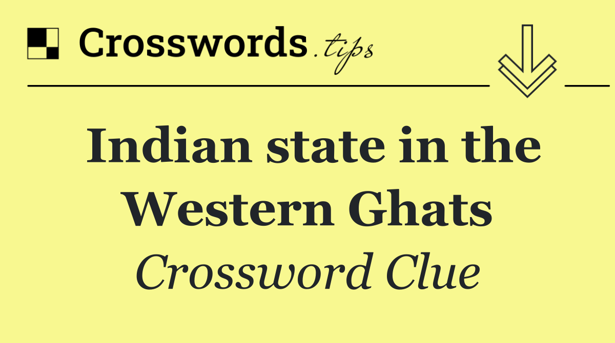 Indian state in the Western Ghats
