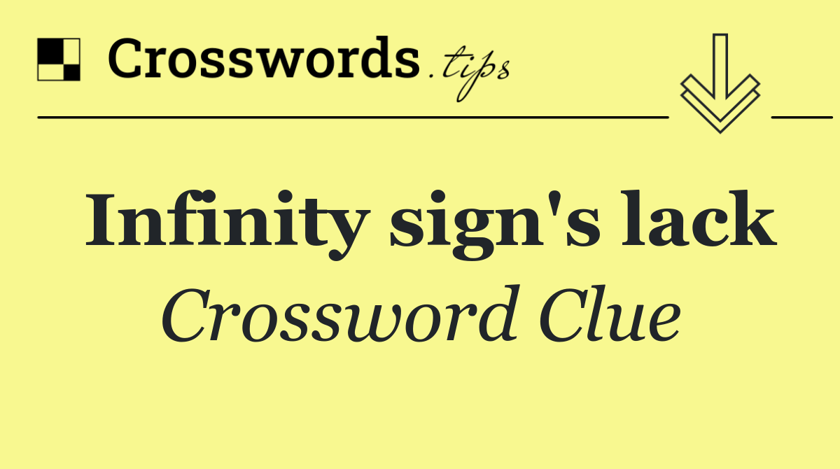 Infinity sign's lack