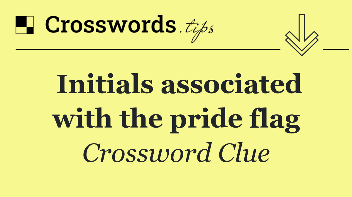 Initials associated with the pride flag