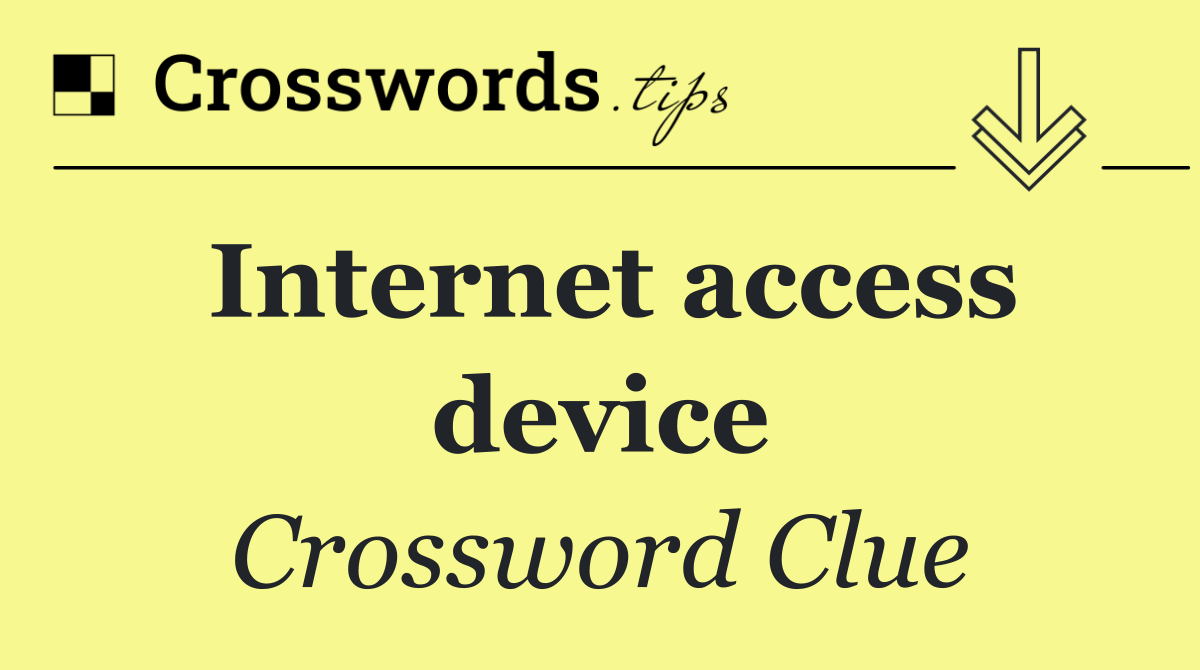 Internet access device