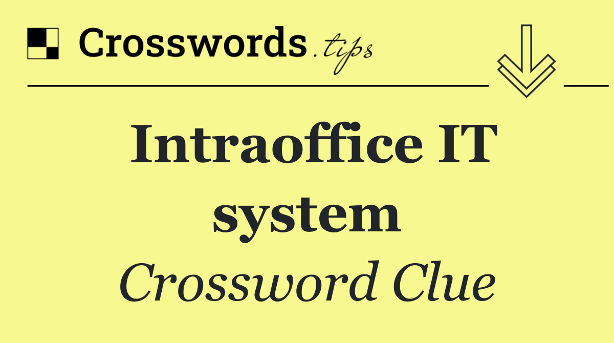 Intraoffice IT system