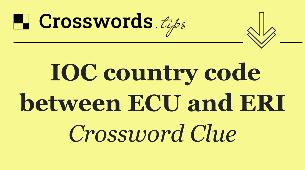IOC country code between ECU and ERI