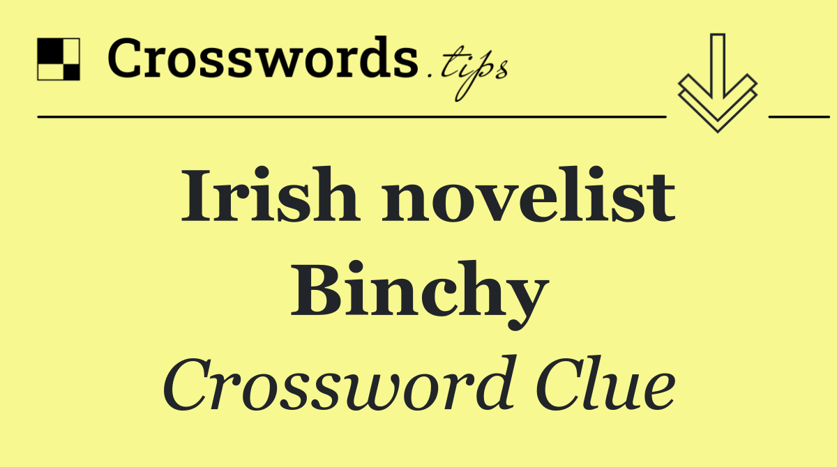Irish novelist Binchy