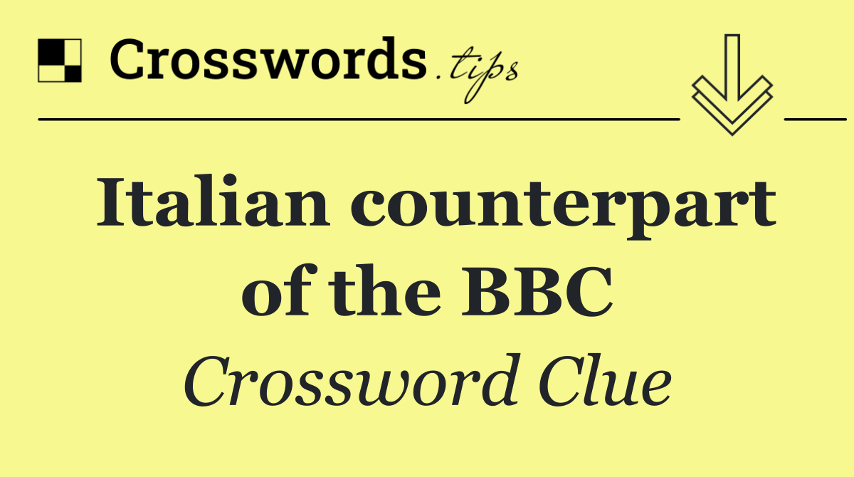 Italian counterpart of the BBC