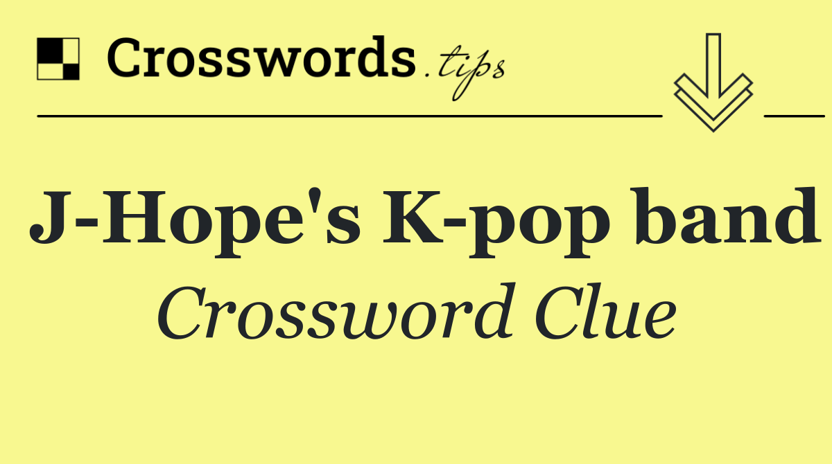 J Hope's K pop band