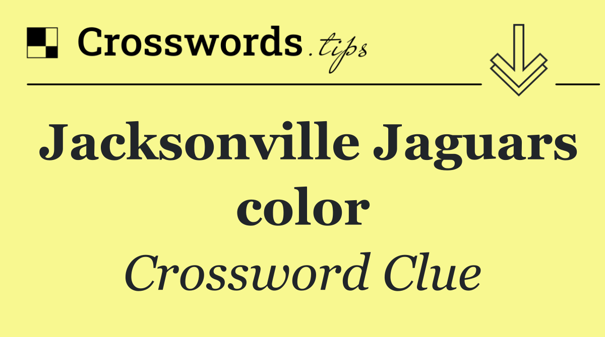 Jacksonville Jaguars color