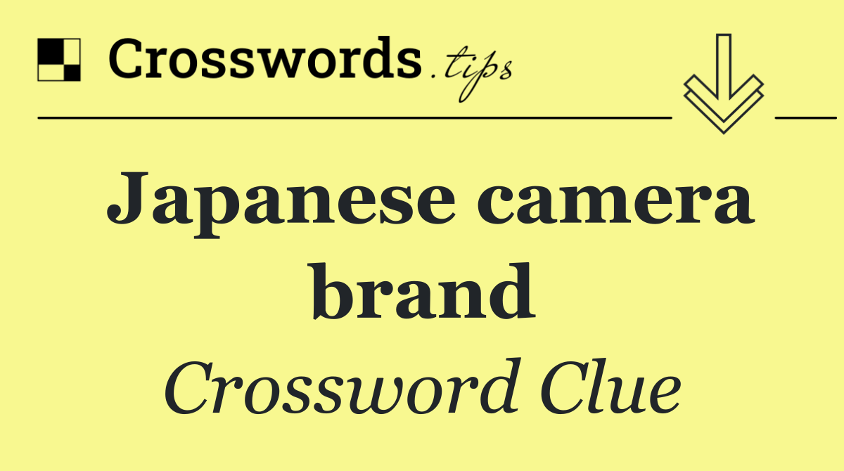 Japanese camera brand