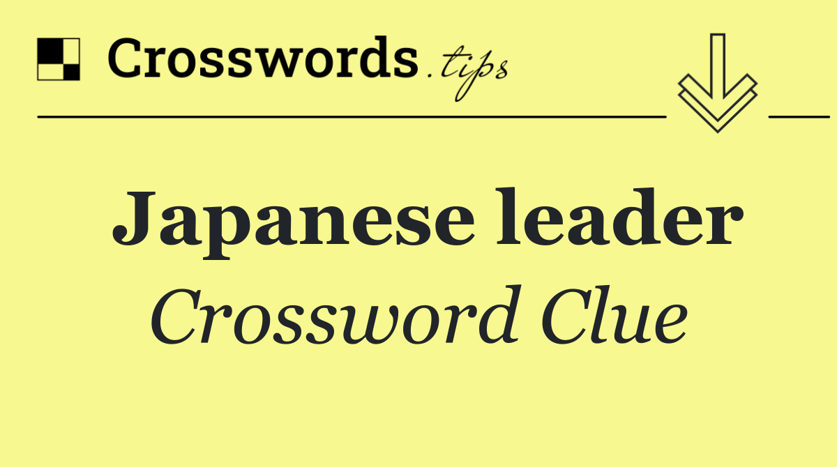 Japanese leader