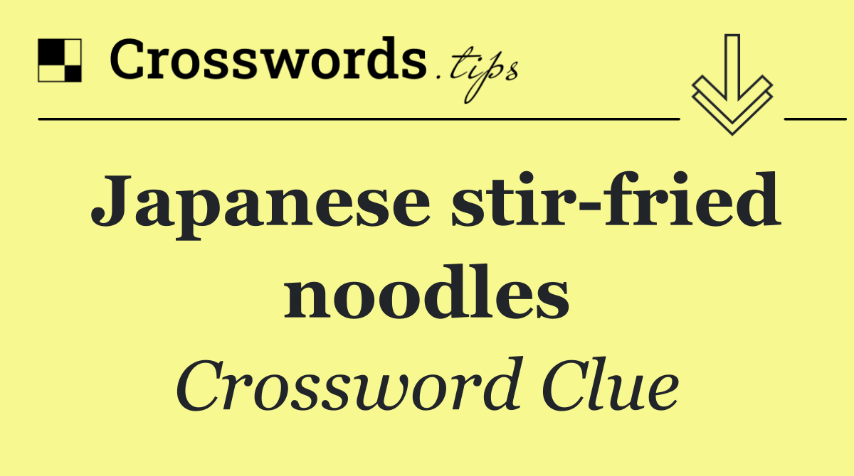 Japanese stir fried noodles