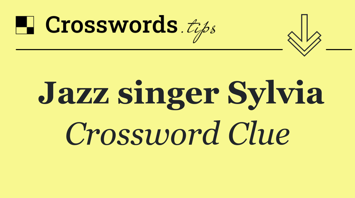 Jazz singer Sylvia