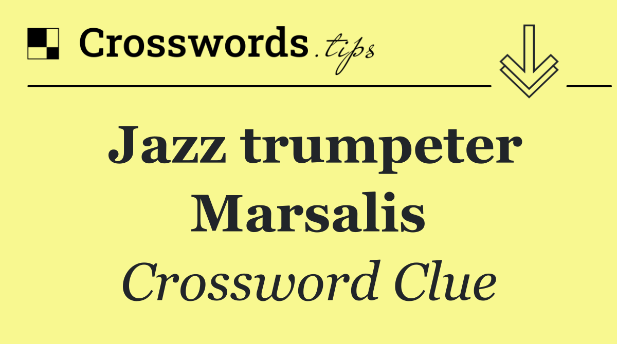 Jazz trumpeter Marsalis