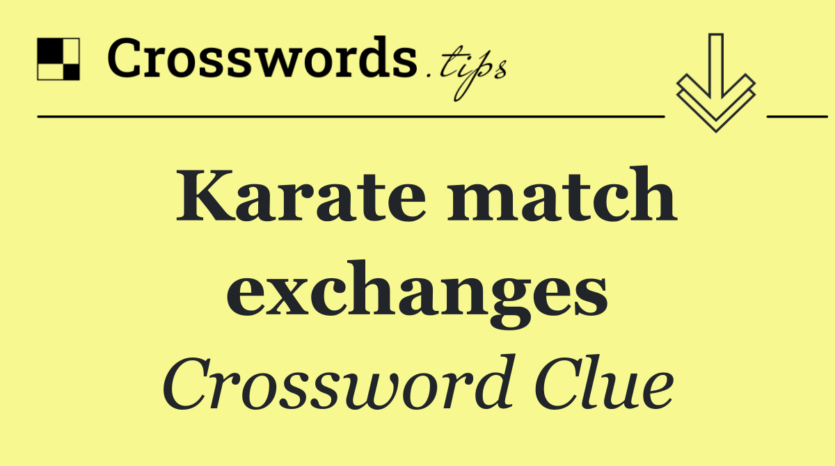 Karate match exchanges