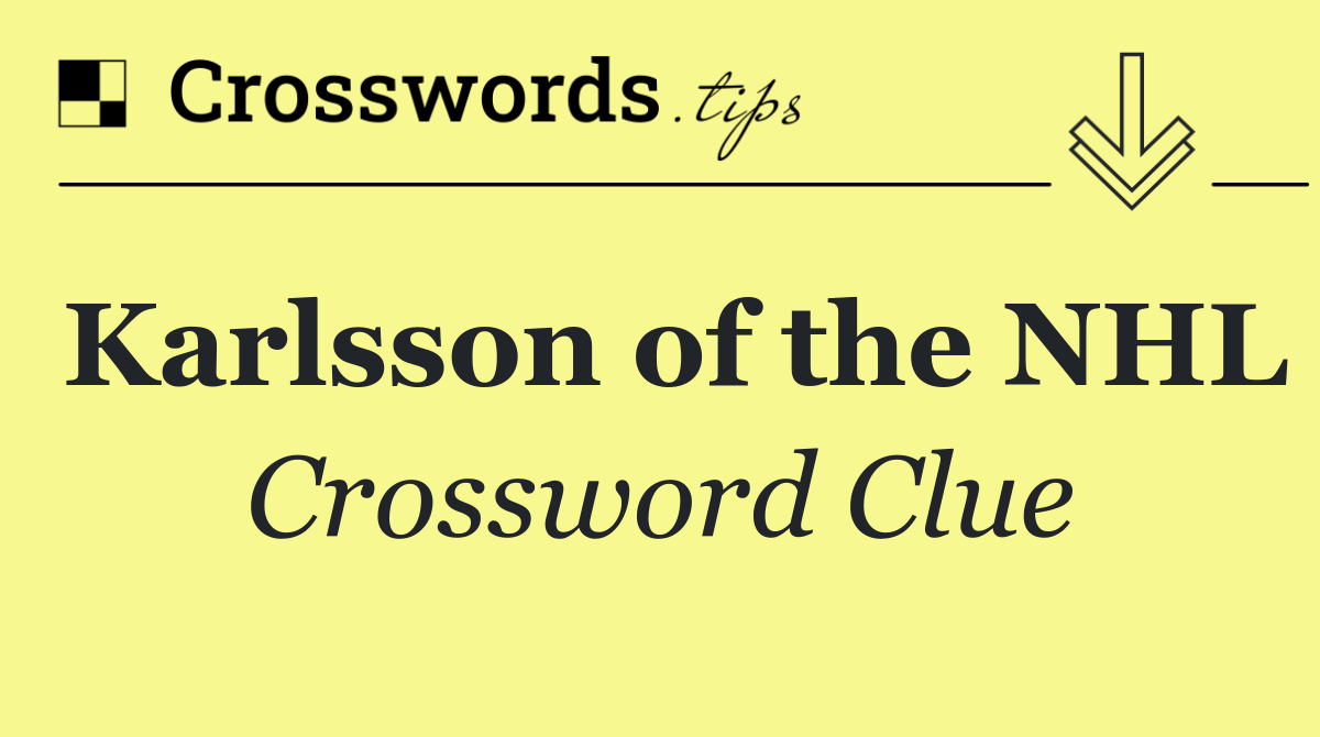 Karlsson of the NHL