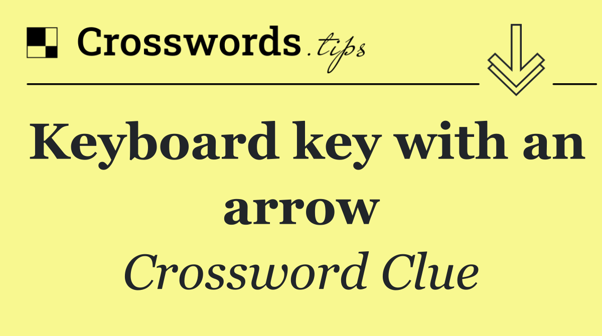 Keyboard key with an arrow