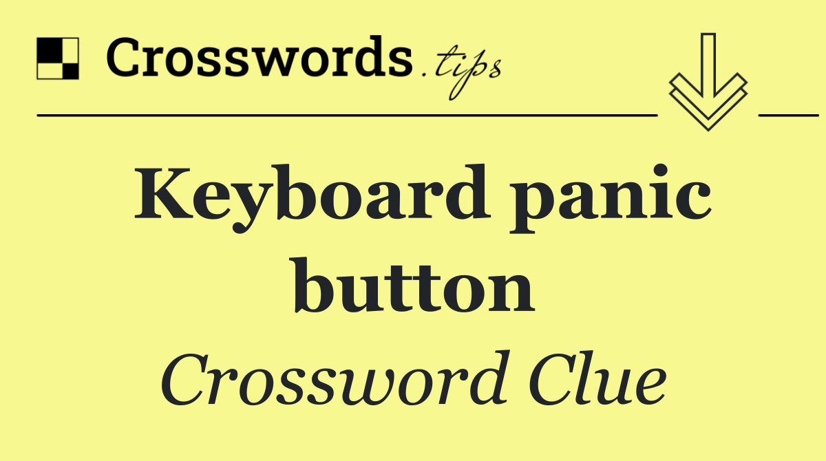 Keyboard panic button